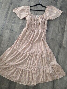 NWT Blush Maxi Dress in Light Pink Floral
